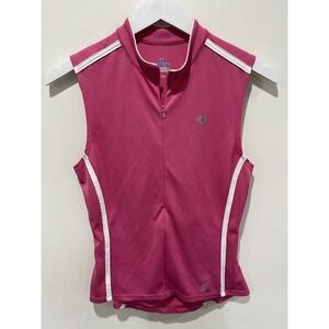 Pearl Izumi Women's Cycling Jersey Back Pockets Pink Sz M Outdoor 1/4 Zip Riding